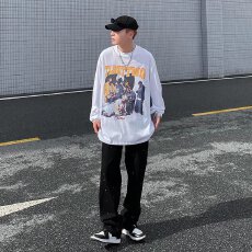 批发泼墨<b class='q'>牛仔裤</b>女春秋宽松直筒潮流高街休闲长裤美式街头拖地阔腿裤夏