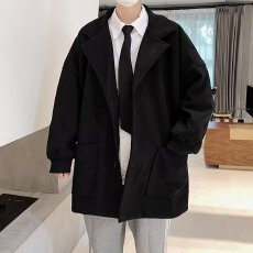 批发2025秋冬中长款<b class='q'>毛呢外套</b>呢子大衣风衣<b class='q'>女</b>生宽松纯色韩版时尚港风