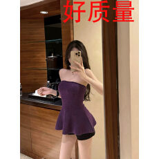 批发titi小姐姐曲线奥秘针织抹胸秋甜欲收腰显瘦纯色<b class='q'>百搭</b>打底上衣
