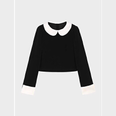 批发张元一同款女装名媛风法式娃娃领洋气<b class='q'>小衫</b>冬季新款小香风轻奢上衣