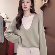 批发假两件独特即墨卫衣女款妈妈冬装2025新款爆款高端洋气小个子<b class='q'>上衣</b>