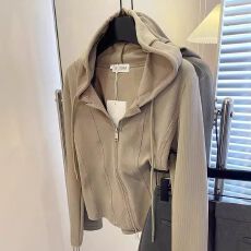 批发【原版做工】2026年秋冬修身显瘦收腰双头<b class='q'>拉链</b>连帽<b class='q'>卫衣</b>女开衫外套