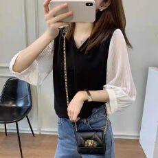 批发夏季<b class='q'>雪纺</b>衬衫女装夏装2026新款七分袖时尚小衫<b class='q'>短袖</b>上衣服中袖潮