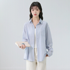 批发实拍2026新款女装洋气质<b class='q'>格子</b><b class='q'>衬衫</b>防晒衣夏季开衫<b class='q'>衬衣</b>空调衫外搭