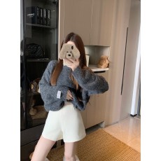 批发实拍 毛呢<b class='q'>短裤</b>2025<b class='q'>高腰</b>百搭直筒靴裤呢子外穿打底休闲裤