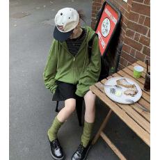 批发<b class='q'>韩国</b>chic 字母印花连帽<b class='q'>卫衣</b>外套女