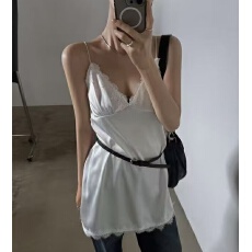 批发韩国chic 蕾丝边打底吊带<b class='q'>连衣裙</b>