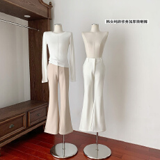 批发杜总家 欧尼裤夹棉款*冬季韩女纯欲<b class='q'>修身</b>显瘦微喇加厚白咖色西裤女