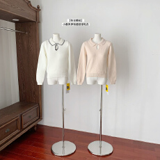 批发韩雨嘉冬日美纪C*EL25滑雪北极绒纱线 小香风手钩娃娃领毛衣