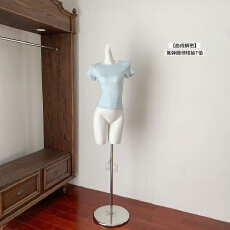 批发施薇靓 曲线解密Tee 早春上衣女天丝羊毛高弹圆领短袖T恤/V领背心