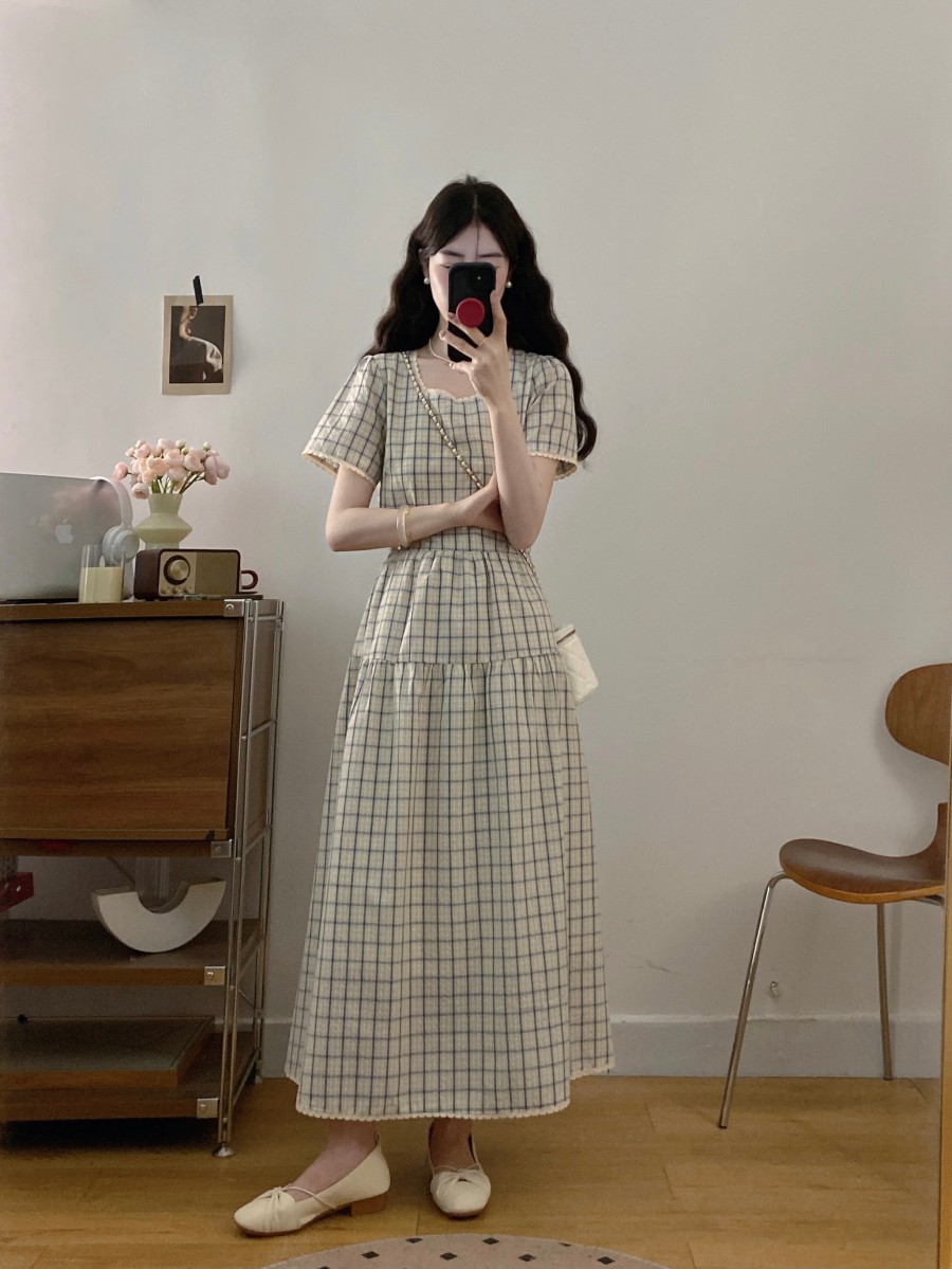 실사 빅 사이즈 마이크로 지방 반팔 여성 드레스 여름 배 모양 몸 치마 지방 mm 표지 배 슬림해 보이는 치마