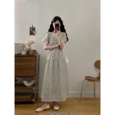 批发实拍~大码微胖短袖<b class='q'>连衣裙</b>女夏季梨形身材裙子胖mm遮肚子显瘦裙子