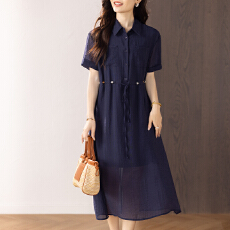 批发限价+12+小视频 <b class='q'>衬衫</b>裙2026夏季新款轻薄串珠连衣裙女休闲通勤