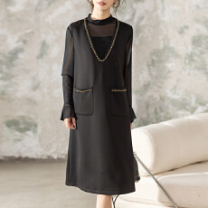 批发限价+12+小视频 2026年春秋新款宽松马甲连衣裙套装长袖T恤套装