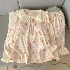 批发LS量大价优25年秋季云朵棉带胸垫长袖<b class='q'>套装</b>公主风网红爆款直播高品