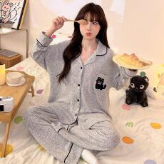 批发量大价优25年秋季羊绒开衫长袖长裤毛巾绣女士家居服网红直播高品