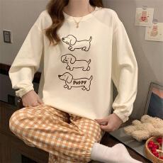 批发量大价优26年秋春季聚酯纤维180g圆领长袖套装少女直播高品可外穿