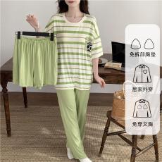 批发量大价优26年秋春季莫代尔圆领短袖三件套装少女直播高品可外穿