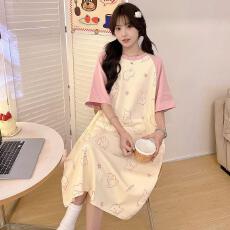 批发量大价优26年夏季聚酯纤维150g圆领睡裙少女短裙直播高品可外穿