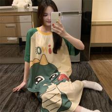 批发量大价优26年夏季聚酯纤维150g圆领睡裙少女短裙直播高品可外穿