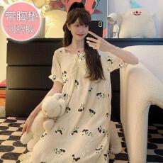 批发量大价优26年夏季皱布带胸垫短袖睡裙少女中长裙直播高品可外穿