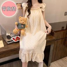 批发量<b class='q'>大</b>价优26年夏季皱布带胸垫吊带睡裙少女中长裙直播高品可外穿