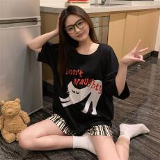 批发量大价优26年夏季聚酯纤维150g圆领<b class='q'>套装</b>少女卡通直播高品可外穿