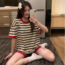 批发量大价优26年夏季聚酯纤维150g圆领<b class='q'>套装</b>少女卡通直播高品可外穿