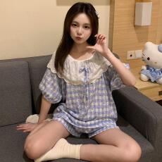 批发量大价优26年夏季公主风花边蕾丝宽松韩版云朵棉双短睡衣直播高品