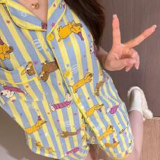 量大价优26年夏季云朵棉双短小翻领家居服套装直播高品可外穿