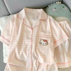 量大价优26年夏季云朵棉双短小翻领家居服套装直播高品可外穿