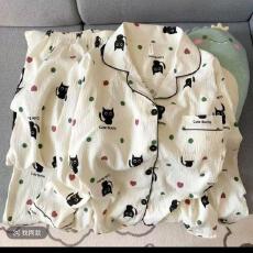 批发量大价优26年春季睡衣女新款云朵棉<b class='q'>长袖</b>小翻领家居服套<b class='q'>装</b>直播高品