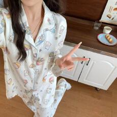 批发量大价优26年春季睡衣女新款云朵棉长袖小翻领家居服套<b class='q'>装</b>直播高品