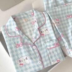 批发量大价优26年春季睡衣女新款云朵棉长袖小翻领家居服套<b class='q'>装</b>直播高品