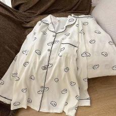 批发量大价优26年春季睡衣女新款云朵棉长袖小翻领家居服<b class='q'>套装</b>直播高品