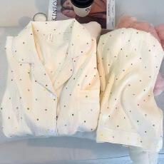 批发量大价优26年春季睡衣女新款云朵棉长袖小翻领家居服套装直播高品