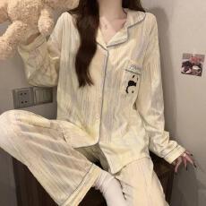 批发量大价优26年春季睡衣女新款云朵棉长袖小翻领家居服套装直播高品