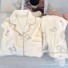 批发量大价优26年春季睡衣女新款云朵棉长袖小翻领家居服套装直播高品