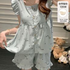 批发量大价优26年夏季云朵棉可拆胸垫无袖背心开衫甜美家居服直播高品