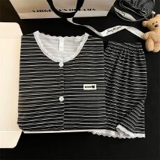 批发量大价优26年夏季新款短袖条纹家居服两件套直播高品