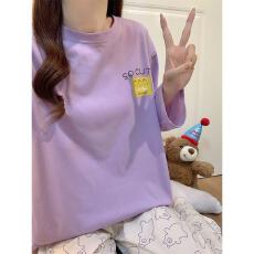 批发量大价优26年6040棉单面圆领可爱卡通双长家居服秋季直播高品