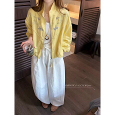 批发高级感重工刺绣亮片立领棒球服外套女2026春季新款<b class='q'>时尚</b>休闲上衣潮