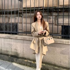 批发Breezy Z 堆领设计感风衣外套高级感V领小香风西装外套气质女时尚