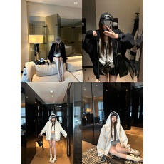 批发实拍实价 慵懒风宽松连帽卫衣开衫外套女春<b class='q'>夏</b>重磅上衣