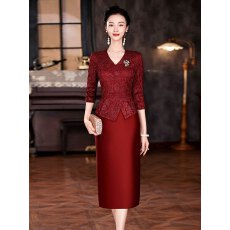 批发2026新款喜婆婆装<b class='q'>高端</b>大气假两件春夏季妈妈婚宴礼服高贵气质旗袍