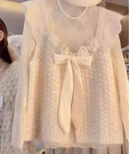 작은 샤넬 스타일 한 부서 쇼트 스타일 니트 베스트 조끼 2026 가을 겨울 새로운 작은 키 폭발 프랑스식 맨위 여성 의류