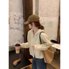 慵懒高级感拉链毛衣外套女秋冬穿搭连帽卫衣冬日爆款洋气减龄上衣