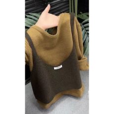 批发韩系早秋<b class='q'>针织</b>衫马甲背心两件套女2026新款叠穿<b class='q'>打底衫</b>套装