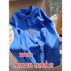 批发港风复古ins蓝色亚麻<b class='q'>衬衫</b>女<b class='q'>男</b>友风宽松百搭