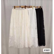 批发实价夏季新款法式蕾丝垂感百褶裙大摆长款半身裙